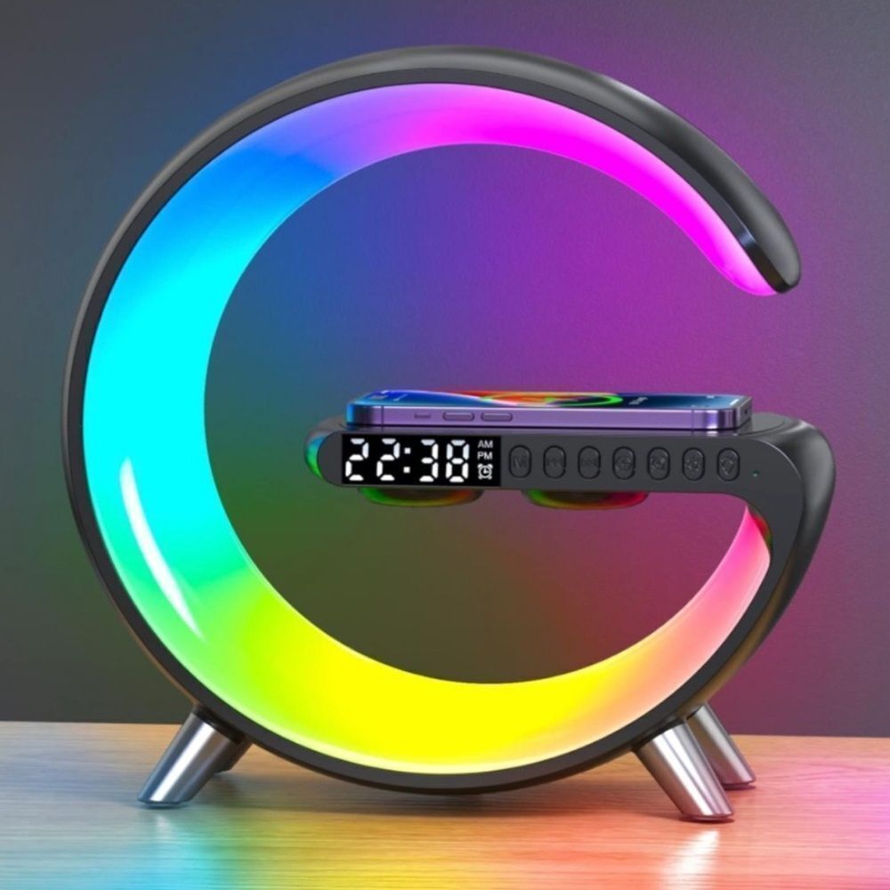 New 4 in 1 Wireless Charging Atmosphere Light & Bluetooth Alarm
Speaker NIB